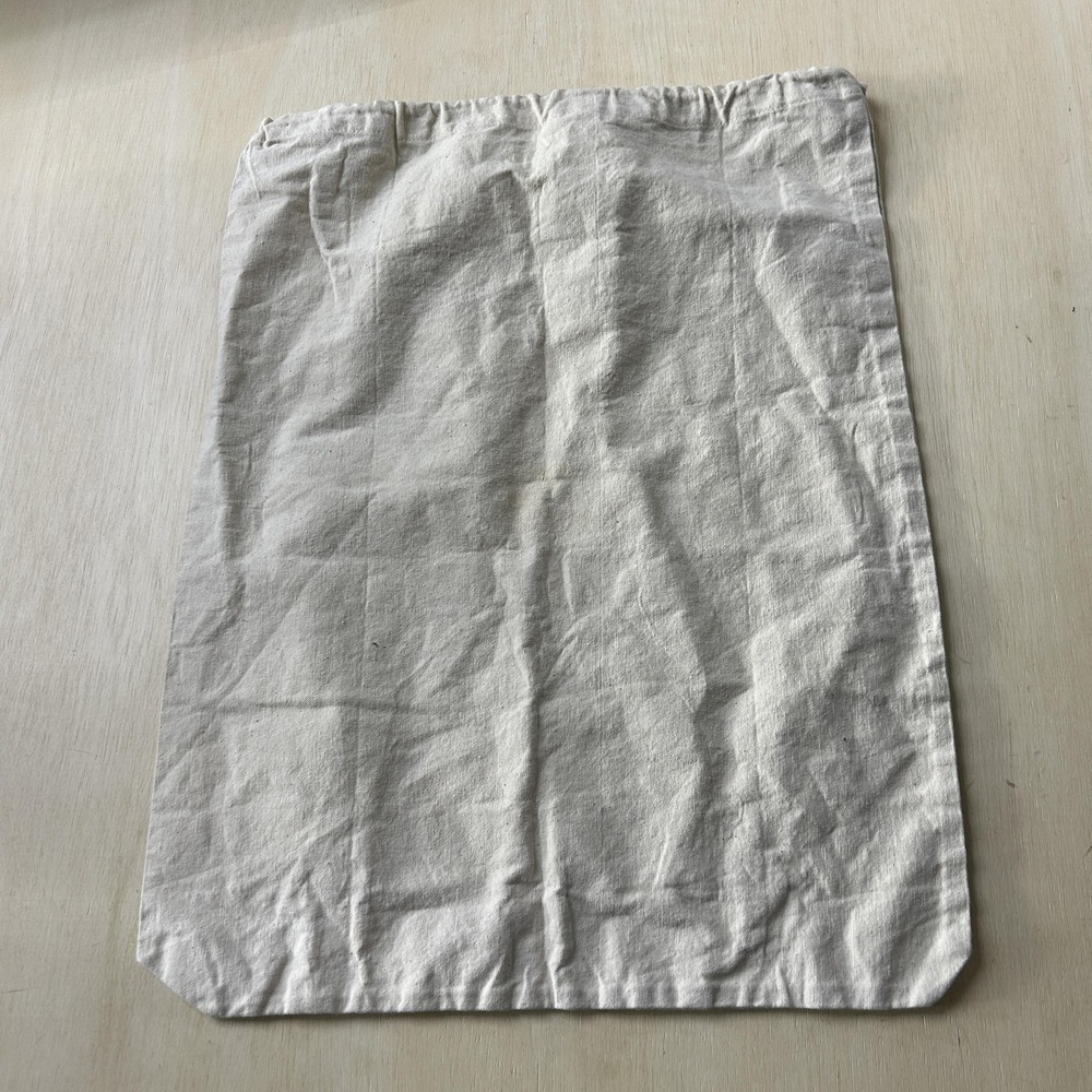 Vintage G.H. Bass & Co. Natural Canvas Drawstring Bag Catch & Release Trout - Picture 4 of 7